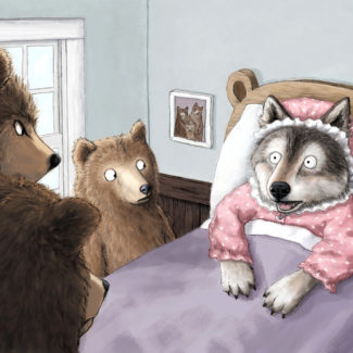 Wolf and Three Bears Fairy Tale Mashup