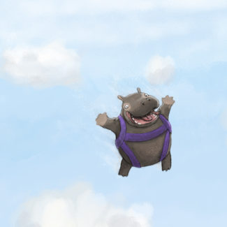 Skydiving Hippo art