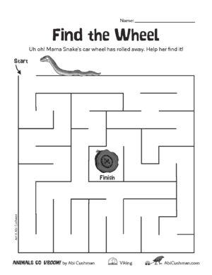 Animals Go Vroom! Activity Sheet