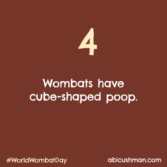 Wombats have cube-shaped poop.