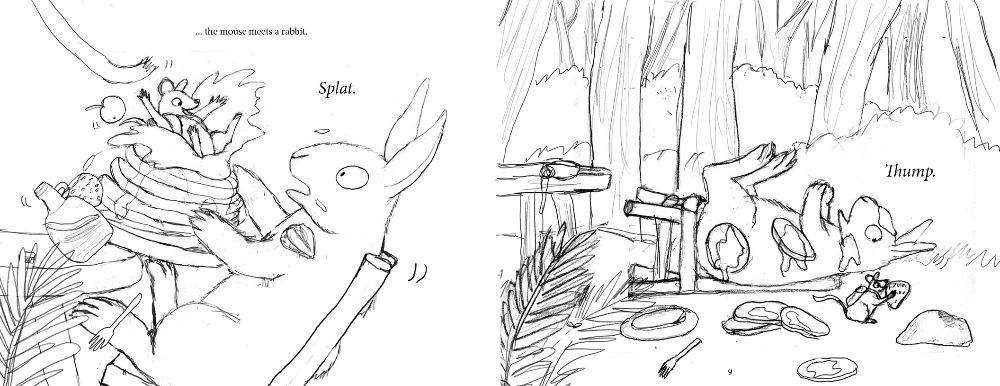 Sketch revision from The Quiet Forest