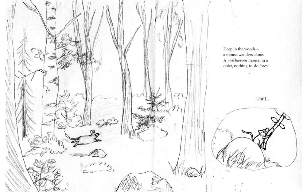 The Quiet Forest picture book dummy