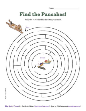 The Quiet Forest Maze Activity Sheets for Kids