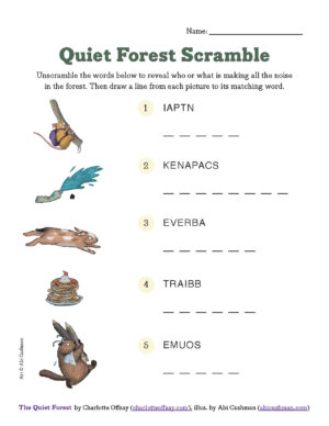 The Quiet Forest Activity Sheets for Kids