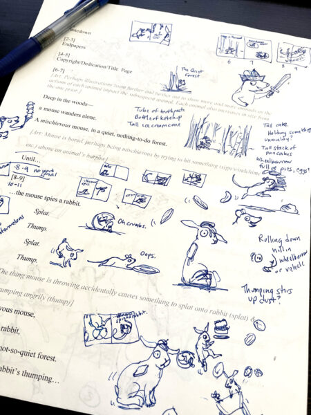 How to Illustrate a Children's Book: Doodle on Manuscript